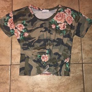 Fatigue w/Roses Crop Top